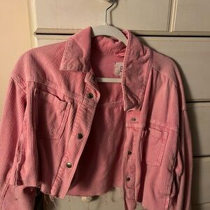 BDG Pink Corduroy Jean Jacket